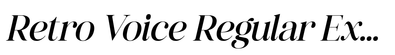 Retro Voice Regular Expanded Italic